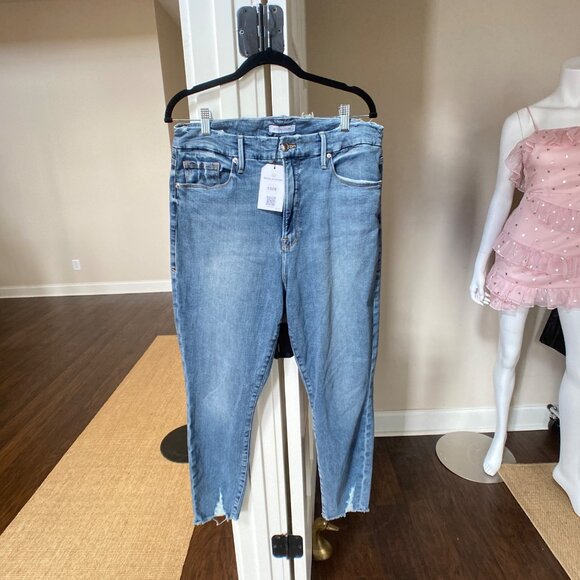 Good American Women's High-Waisted Crop Skinny Jeans, size 18 - Picture 2 of 12